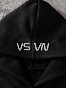 SHEIN Explorewe Sudadera con estampado de astronauta y espacio exterior para niño preadolescente - Negro - Ver 3