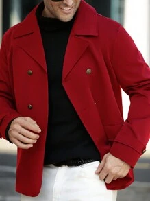 Manfinity Homme Men's Fashionable Casual Jacket - Red - View 4