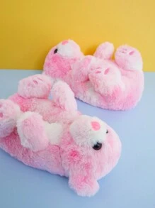 Mini mi Cartoon Slippers, Cute Indoor Outdoor Plush Animal Shoes