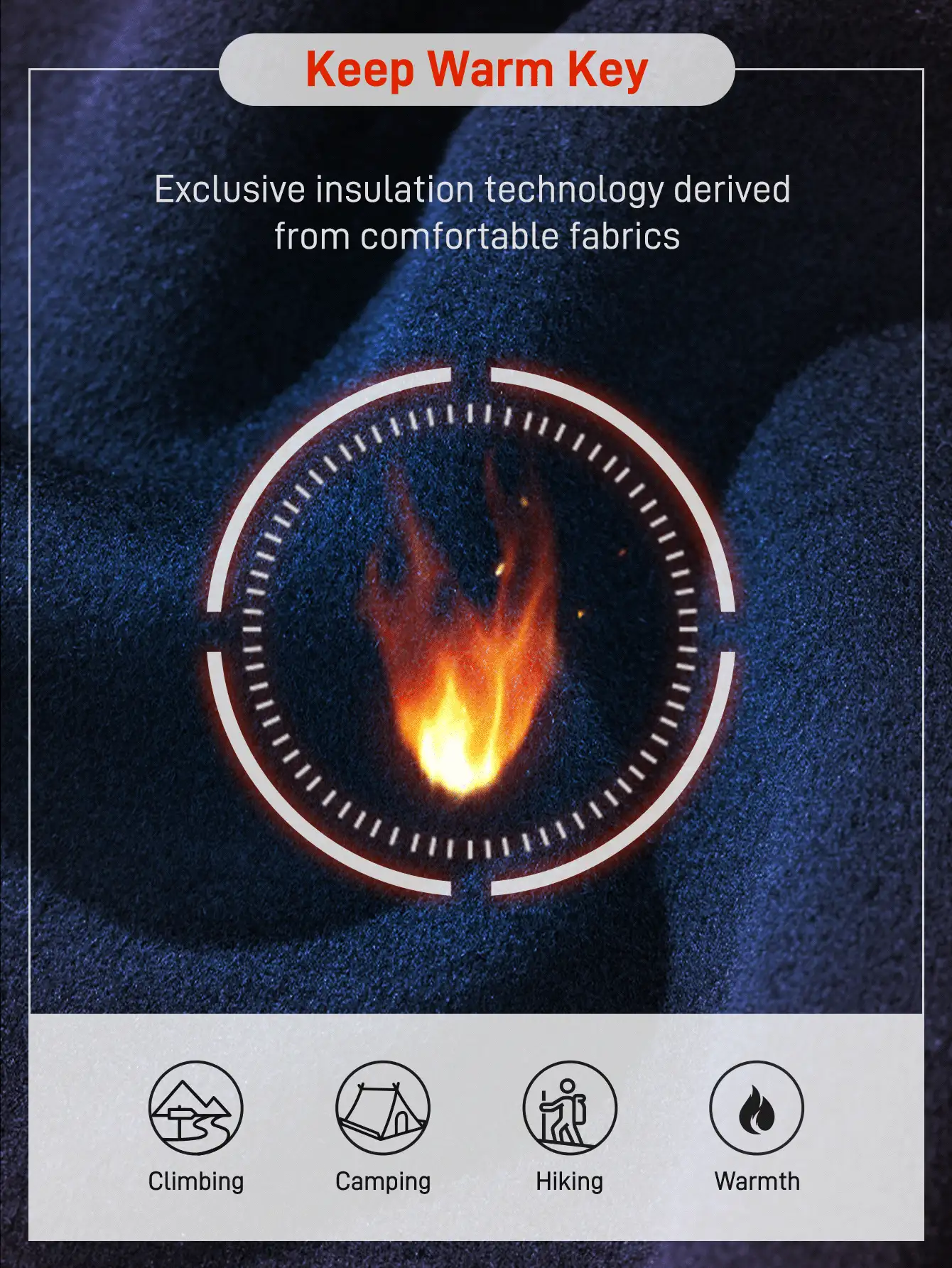 In My Nature 女士高弹力保暖内衬紧身裤，适合户外露营徒步城市通勤、提臀裤 - 藏蓝色 - 查看 2