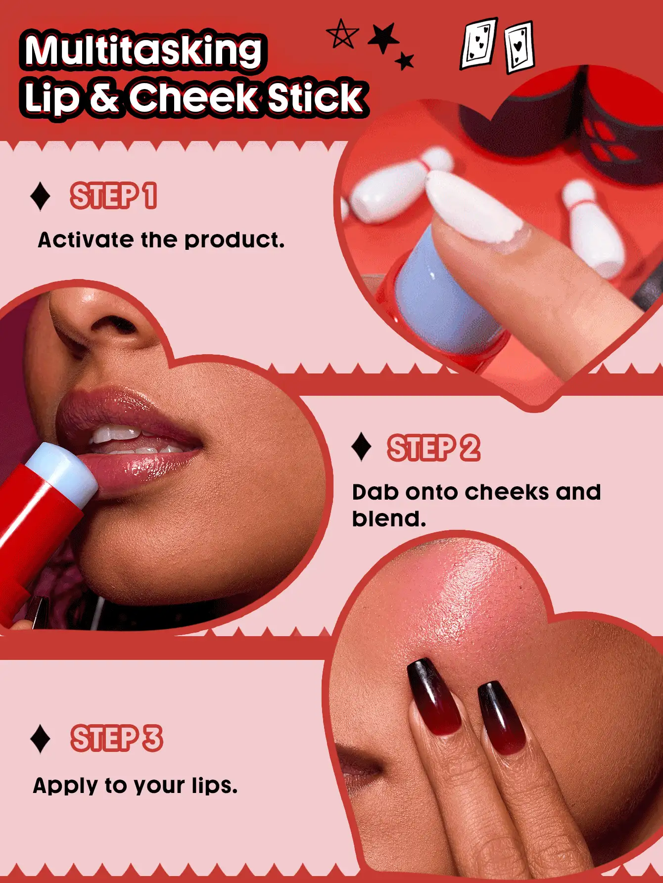 Harley Quinn X SHEGLAM Mischief Mallet 腮紅棒-Bang Bang 水性腮紅棒 亮澤天然色素 不油膩 可混合 品牌 美容 化妝 化妝品 適合女性與女孩 完美搭配夏季春季 Y2K 時尚 流行 生日 母親節禮物 假期 派對準備就緒 最佳顏色 - Bang Bang - 查看 4