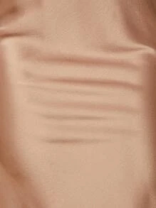 Silquee Gaun Panjang Satin Emas Champagne Elegan untuk Wanita, Desain Belahan Punggung Terbuka untuk Musim Panas, Cocok untuk Makan Malam, Pesta Koktail, Pernikahan, Pengiring Pengantin, dan Pakaian Malam Formal. - Khaki - View 6
