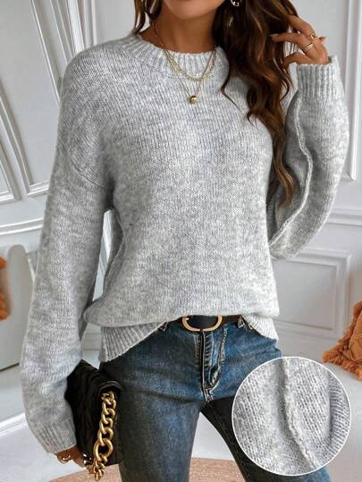 Calvaya 落肩毛衣针织套头衫秋冬装