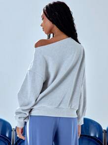 MUSERA Áo nỉ cổ tròn in hình MCR, kiểu dáng thường ngày. - Nhiều màu - Xem 2