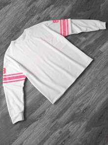 Manfinity EMRG Men's Casual Letter Print Long Sleeve T-Shirt, Autumn