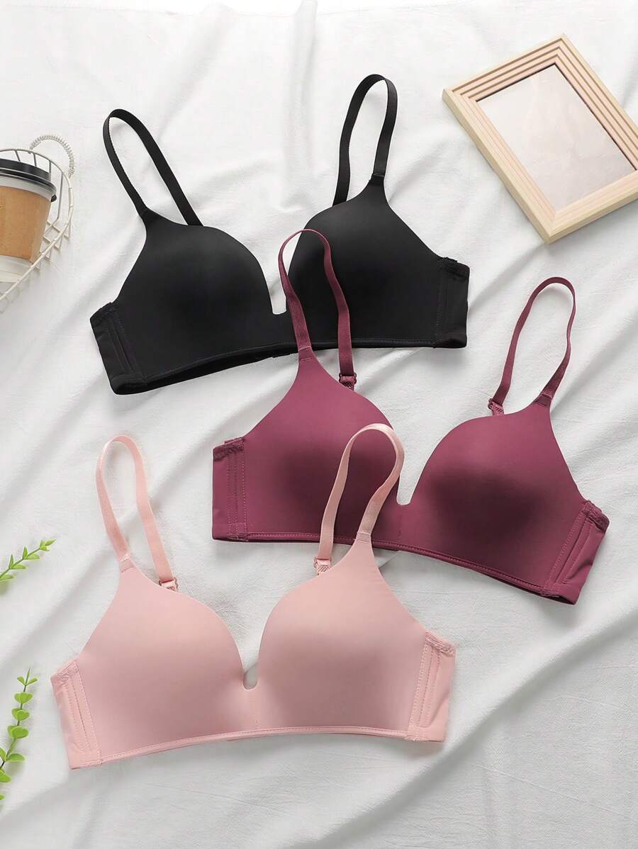 PetitDoll Women Casual Comfy Medium Stretch Backless Bras Multicolor Pack With Padding - Multicolor - View 1