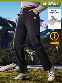In My Nature Pantalones de senderismo con forro térmico para mujer para otoño/invierno, pantalones con calefacción