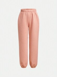 Tween-Mädchen 2-teiliges Set: Langärmliges Oberteil mit Steppkragen und schmal geschnittene Hose - Babypink - Übersicht 6