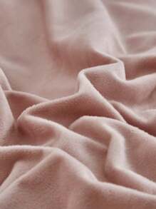 2/3 件套桃粉色女童纯色加厚天鹅绒毛绒羽绒被套，秋冬季，单人床/双人床/大号床/特大号床 - 粉色 - 查看 5