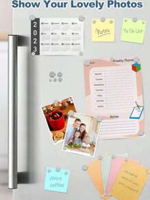 20 个直径 6/8/10/12/15 毫米 x 厚度 2.6 毫米，冰箱磁铁，小圆形多用途优质钕办公磁铁，适用于冰箱、白板、家庭、厨房、办公室和学校的广告牌（银色） - 銀色 - 查看 6