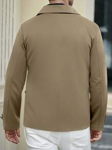 Manfinity Homme Men's Fashion Casual Jacket - Khaki - View 7