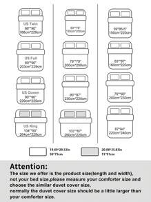 3 件皇冠字母羽绒被套：2 个枕套 + 1 个拉链羽绒被套。无内芯/填充物。100% 涤纶面料，柔软亲肤。适用于卧室、宿舍、度假露营和旅行。 - 彩色 - 查看 8