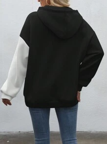 SHEIN LUNE 大码女式圣诞雪人雪花撞色数码印花休闲卫衣，秋冬款 - 彩色 - 查看 2