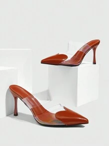 CUCCOO SZL Women Pointed-Toe Simple High Heel Pumps, Casual Daily Wear - Brown - View 7