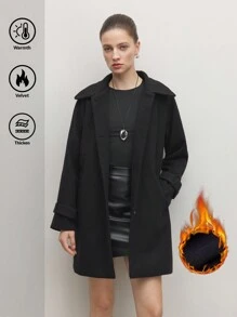 BizChic Black Long Sleeve Coat, Stylish Women's Jacket For Spring And Summer Office Wear, Festive Thanksgiving, New Year, Elegant