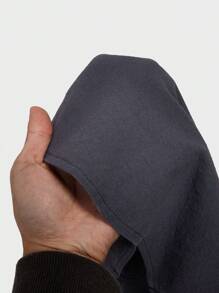 Manfinity RelaxMax Camisa de manga corta de cuello alto liso de 100% algodón para hombres, para el trabajo, esposo