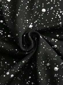 SHEIN Clasi Đầm Maxi Không Tay Đính Kim Sa Lấp Lánh Cho Nữ Cỡ Lớn - màu đen - Xem 8