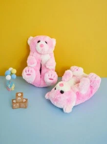 Mini mi Cartoon Slippers, Cute Indoor Outdoor Plush Animal Shoes