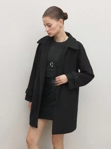 BizChic Black Long Sleeve Coat, Stylish Women's Jacket For Spring And Summer Office Wear, Festive Thanksgiving, New Year, Elegant