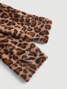 SHEIN MOD Leopard Print Fluffy Short Jacket