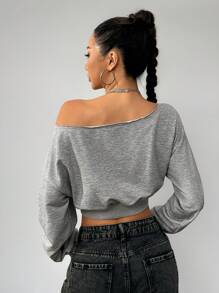 Coolane Women's   Spring/Winter Sport Casual One Shoulder Loose Sweatshirt Graduation,Back To School Outfits,Graduation,Teacher Outfits For Women,Back To School