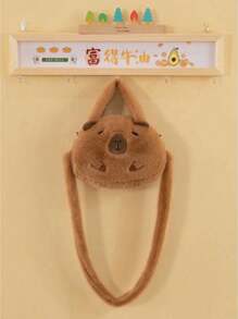 SHEIN Capybara Plush Bag Cute Backpack Women Kawaii Fashion Fur Handbag Plushie Shoulder Bag Mini Knapsack Bags Gifts For Girlfriend Crossbody Fluffy Bag Purses Decoration