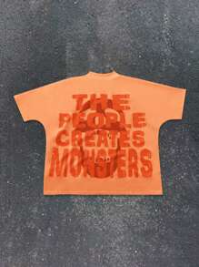 Manfinity Roghcode Men's Apricot Big Eye Monster Halloween T-Shirt - Multicolor - View 3