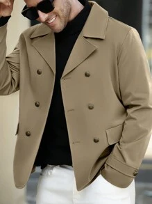 Manfinity Homme Men's Fashion Casual Jacket - Khaki - View 3