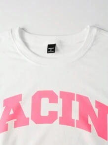 Manfinity EMRG Men's Casual Letter Print Long Sleeve T-Shirt, Autumn