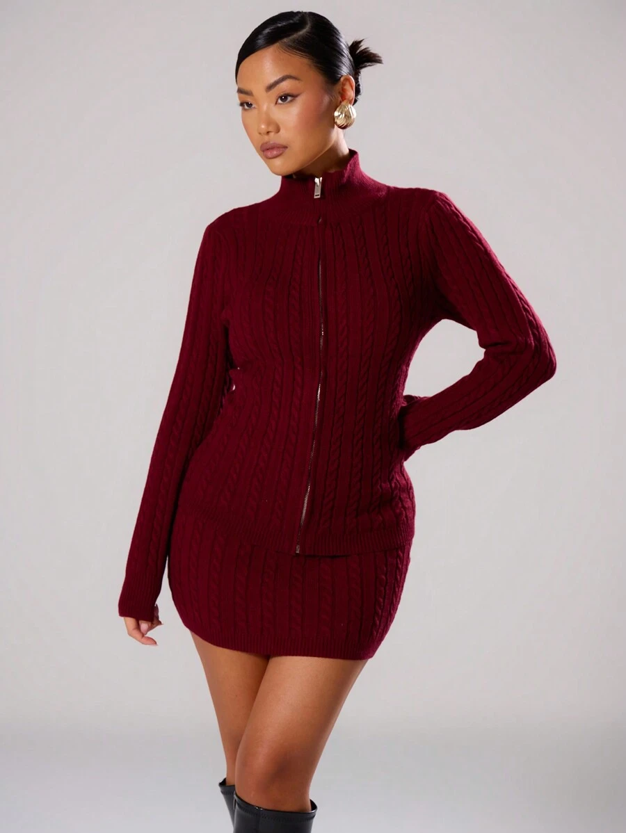 MUSERA Suéteres de mujer Y2K, casuales y lindos de , estilo de los 90 - Burdeos - Ver 1