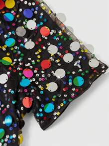 SHEIN Clasi Đầm dự tiệc mini sequin lấp lánh, Đầm cocktail tay ngắn thời trang cho nữ - Nhiều màu - Xem 3
