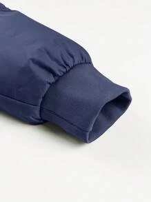 Manfinity Homme 男士抽绳连帽拉链夹棉大衣（不含毛衣）