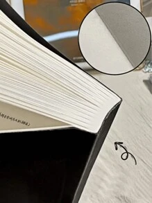 368 页厚笔记本，极具吸引力，适合日常使用，适合情人节、情人节婚礼、生日 - 黑色 - 查看 3