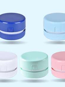 1 件迷你桌面吸尘器，铅笔屑和橡皮擦清洁助手，电动清洁器，学生用桌面键盘清洁器，返校 - 彩色 - 查看 1