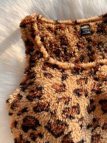 Comfortcana Áo ba lỗ ngắn bồng bềnh họa tiết da báo thời trang nữ - Nhiều màu - Xem 4