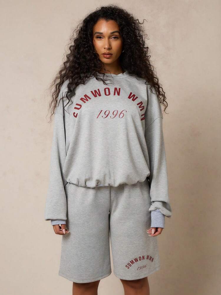 SUMWON WOMEN Short de survêtement avec graphique essentiels