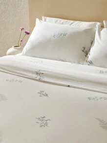 [100% Baumwolle] 2/3-teiliges Bettwäsche-Set mit Blume Muster, Knopfverschluss und Eckbändern, weich, hautsympathisch und atmungsaktiv, leicht und glatt, geeignet für alle Jahreszeiten, Bettwäsche-Set, weicher, komfortabler Bettbezug, für alle Bettgrößen, 1 Stück Bettbezug und 1 Stück/2 Kissenbezüge, Rama Bettzeitkomfort