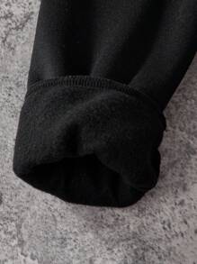 SHEIN Explorewe Sudadera con estampado de astronauta y espacio exterior para niño preadolescente - Negro - Ver 5