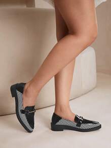 CUCCOO CURVES Wide Fit Wedge Thick Sole Shoes Flat Pointed Toe Solid Black Deep Cut Lace Up British Style Flats, Women - Black - View 9