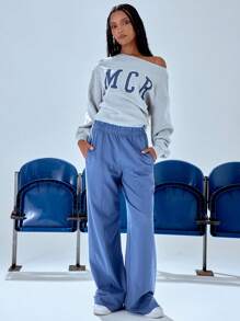 MUSERA Áo nỉ cổ tròn in hình MCR, kiểu dáng thường ngày. - Nhiều màu - Xem 3