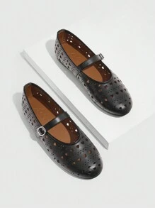 CUCCOO CHICEST Fashionable Flat Soft Leather Cutout Casual Women Shoes New Year Holiday