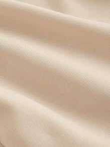 SHEIN MOD Plus Size Women V-Neck Single-Breasted Vest Jacket And Suit Set,Valentine's Day - Apricot - View 3