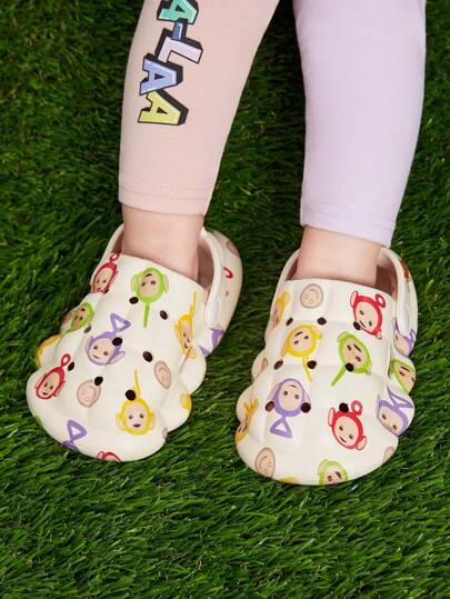 Teletubbies X SHEIN Cute Cartoon Baby Lightweight EVA Material Casual Sandals Slippers, Suitable For Beach Outdoor And Indoor Wear, Boys And Girls Summer And Spring Vacation
