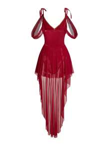 Conjunto de vestido-mono y diadema en estilo exótico de princesa, disfraz para mujeres