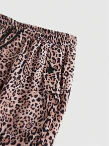 ROMWE MEN Street Life Quần Cargo rộng rãi họa tiết da báo thường ngày cho nam - Nhiều màu - Xem 3