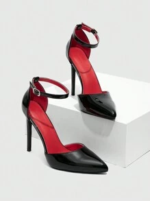 CUCCOO SZL Sexy Fashion Thin High Heel Casual Versatile Slingback Women's High Heel Shoes, Sexy For Dating, Party, Christmas, New Year For Christmas And New Year Holiday Vibe Fall And Winter - Black - View 1