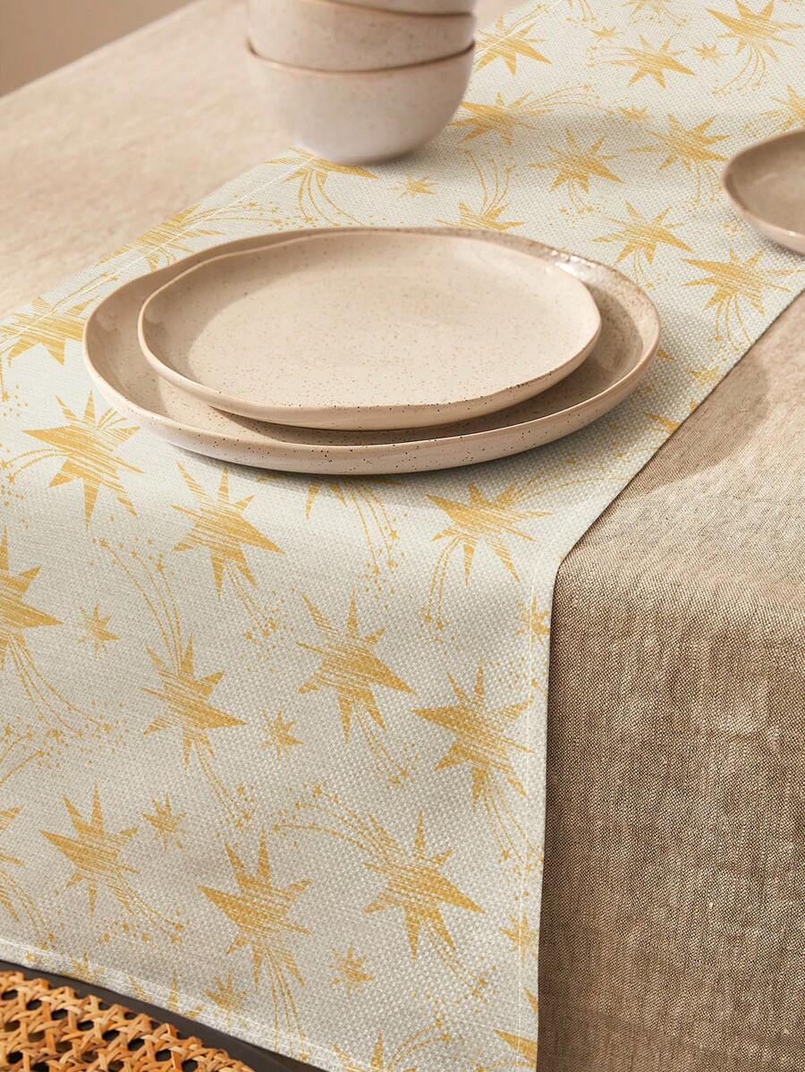 Khăn trải bàn vải lanh họa tiết sao băng sáng bóng, thích hợp cho nhà bếp hàng ngày, phòng ăn, trang trí bàn, tủ giày, vỏ tủ lưu trữ - Nhiều màu - Xem 1