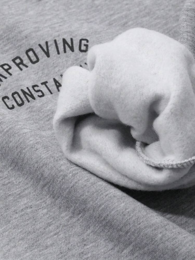 Men's Letter Print Long Sleeve Top And Pants Casual Suit,Fall Clothes