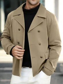 Manfinity Homme Men's Fashion Casual Jacket - Khaki - View 1