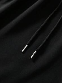 Manfinity Sport Corelite Quần short tập thể dục hàng ngày in chữ Boyfriend Style dành cho nam có dây rút ở eo - màu đen - Xem 6